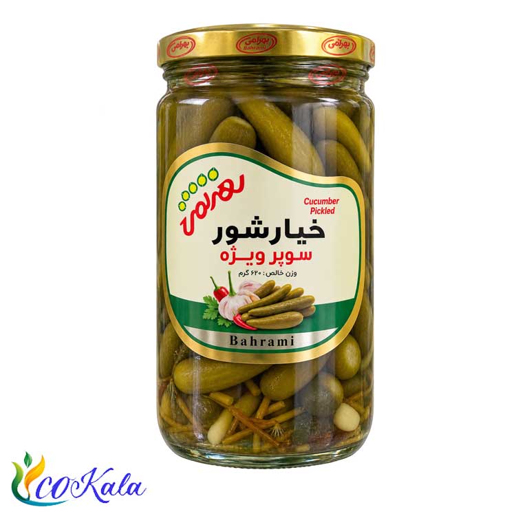 خیارشور فوق سوپر ویژه بهرامی 680 گرمی خیارشور فوق سوپر ویژه بهرامی 680 گرمی