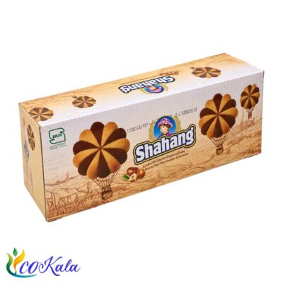 بیسکوییت دورنگ مغزدار(های بای) شاهنگ 600گرم