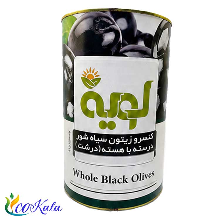 زیتون سیاه درشت قوطی 4کیلویی لویه زیتون سیاه درشت قوطی 4کیلویی لویه