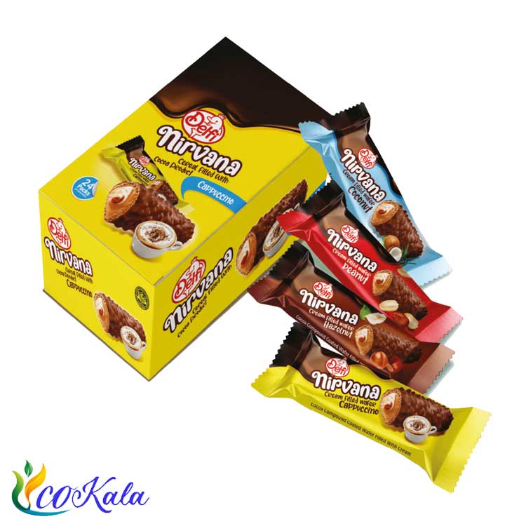 غلات حجیم شده با روکش شکلات و بادام زمینی