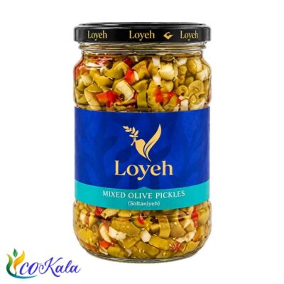 ترشی زیتون 700 گرم شیشه لویه
