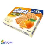 بیسکوییت پذیرایی شبکه ای پرتقالی شاهنگ 2/5کیلویی