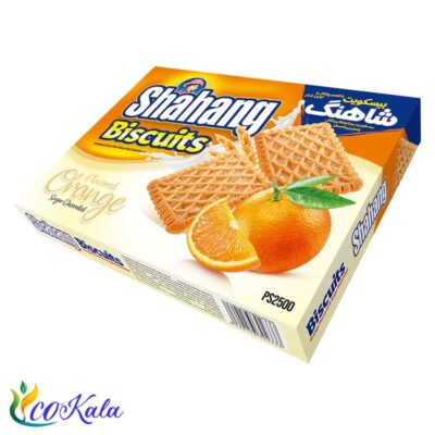 بیسکوییت پذیرایی شبکه ای پرتقالی شاهنگ 2/5کیلویی