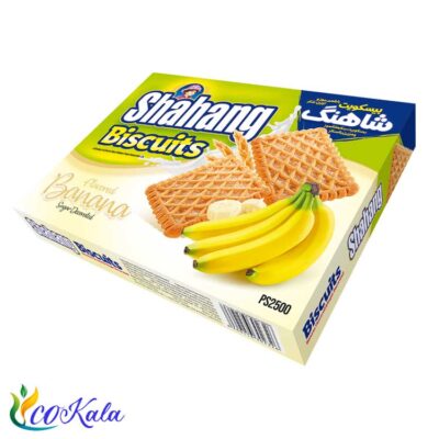 بیسکوییت پذیرایی شبکه ای موز شاهنگ 2/5کیلویی